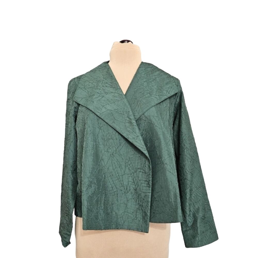 Eileen Fisher Green Textured Blazer